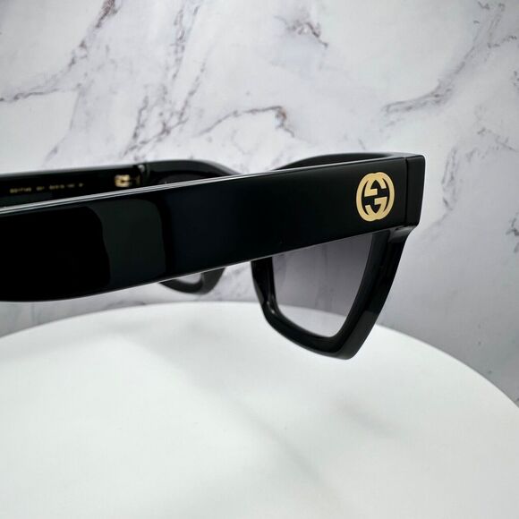 New GUCCI Sunglasses Black Square Authentic main image 16